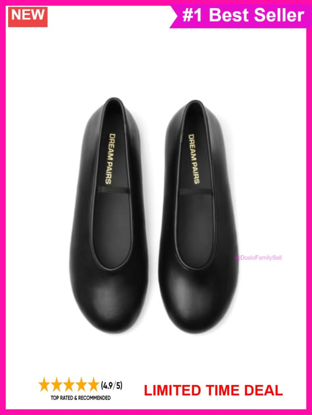 Women's Mary Jane Flats Faux Leather Ballet Dressy Comfort Shoes